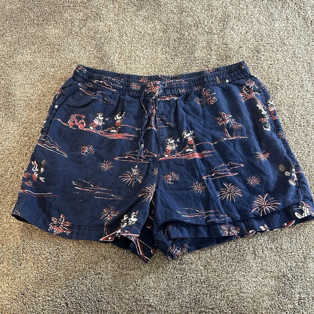 Disney Tommy Bahama Shorts Linen Barbecue Blast Off Limited Ed L Mickey Mouse